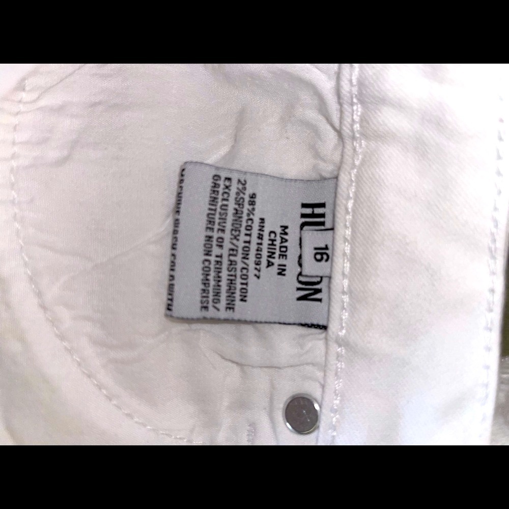✨HP✨ “HUDSON” WHITE JEAN SHORTS 
BUTTON & ZIP CLOSURE…LIKE NEW, GIRLS SIZE 16 - Picture 8 of 8